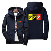 Thumbnail for Flat Colourful 777 Designed Thin Windbreaker Jackets
