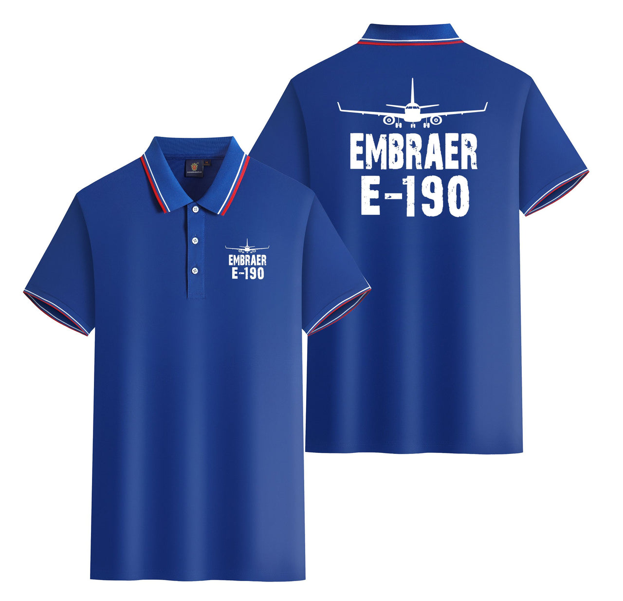Embraer E-190 & Plane Designed Stylish Polo T-Shirts (Double-Side)