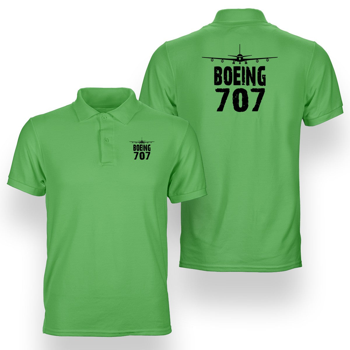 Boeing 707 & Plane Designed Double Side Polo T-Shirts