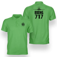 Thumbnail for Boeing 717 & Plane Designed Double Side Polo T-Shirts