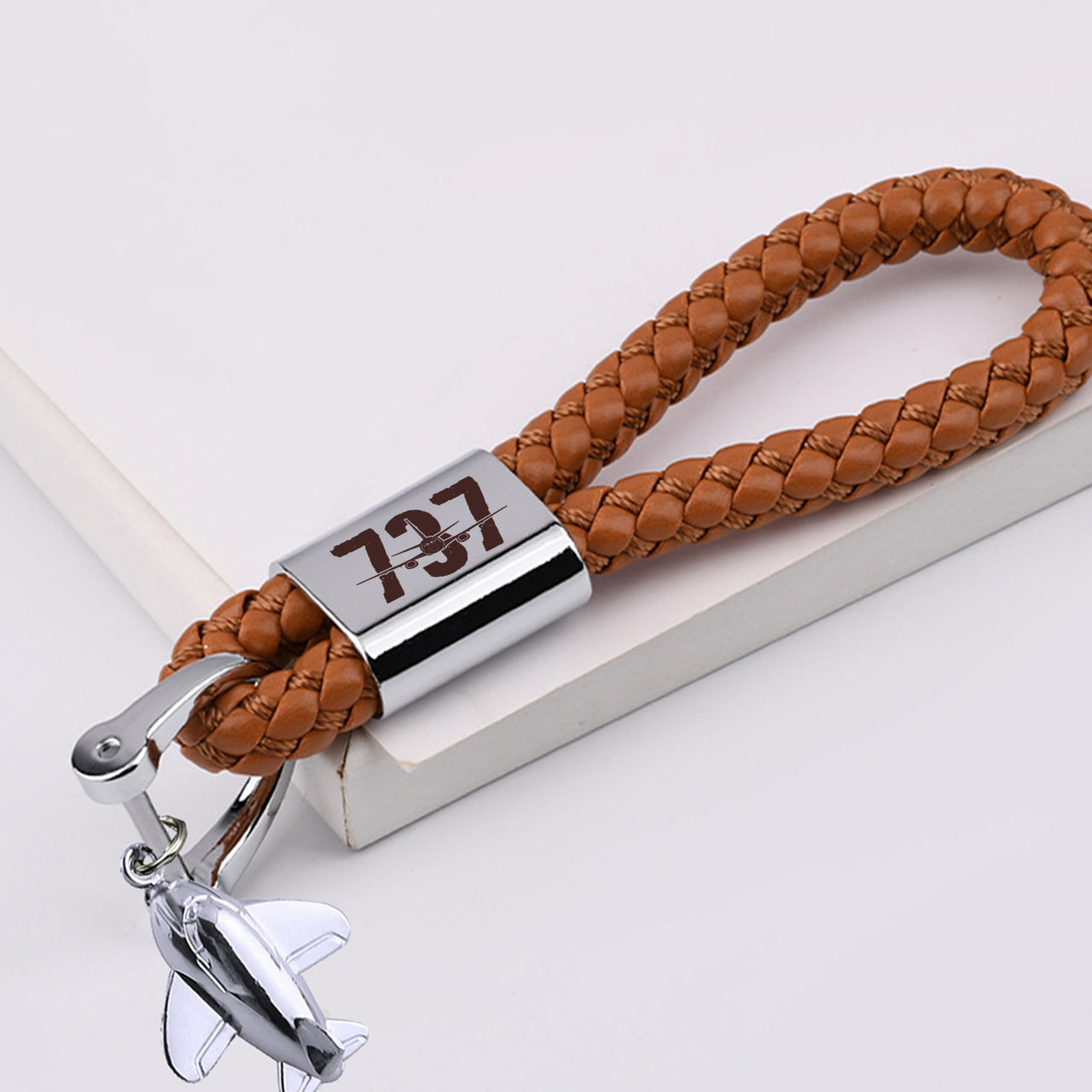 Boeing 737 Designed Designed Leather Car Key Chains