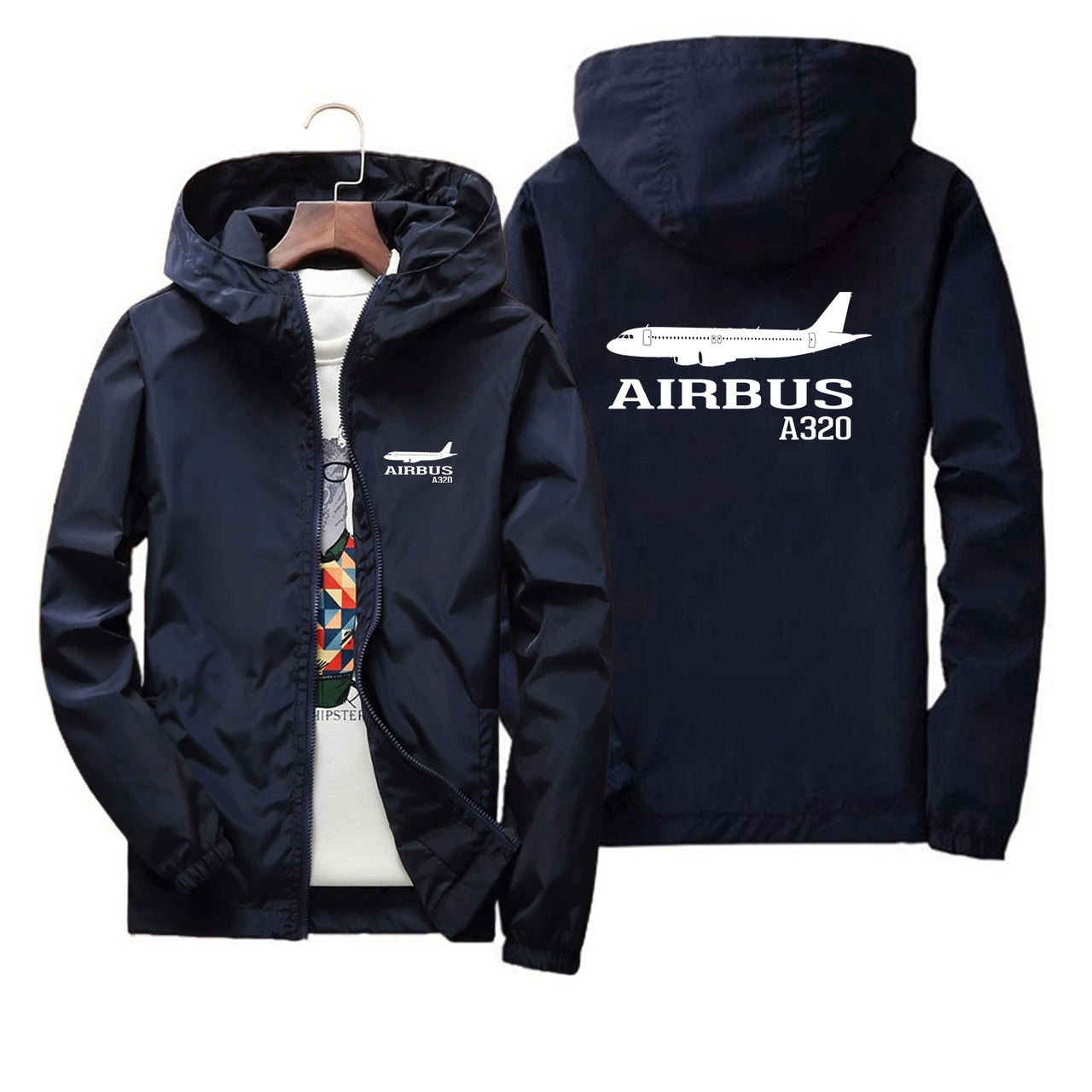 Airbus A320 Printed Designed Thin Windbreaker Jackets