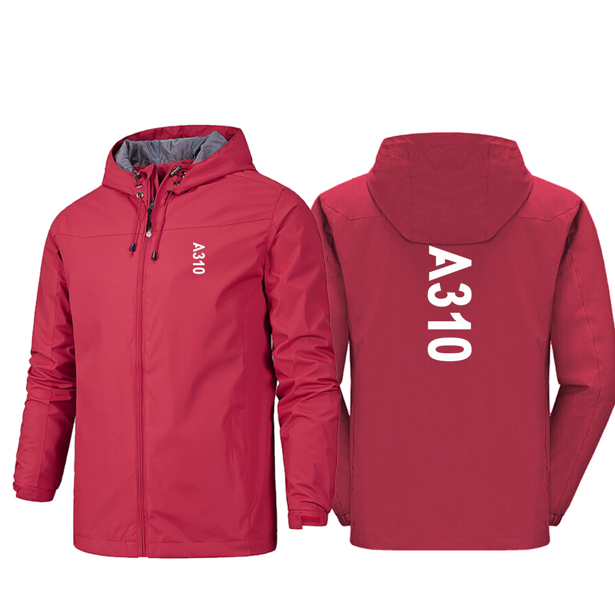 A310 Text Designed Rain Jackets & Windbreakers