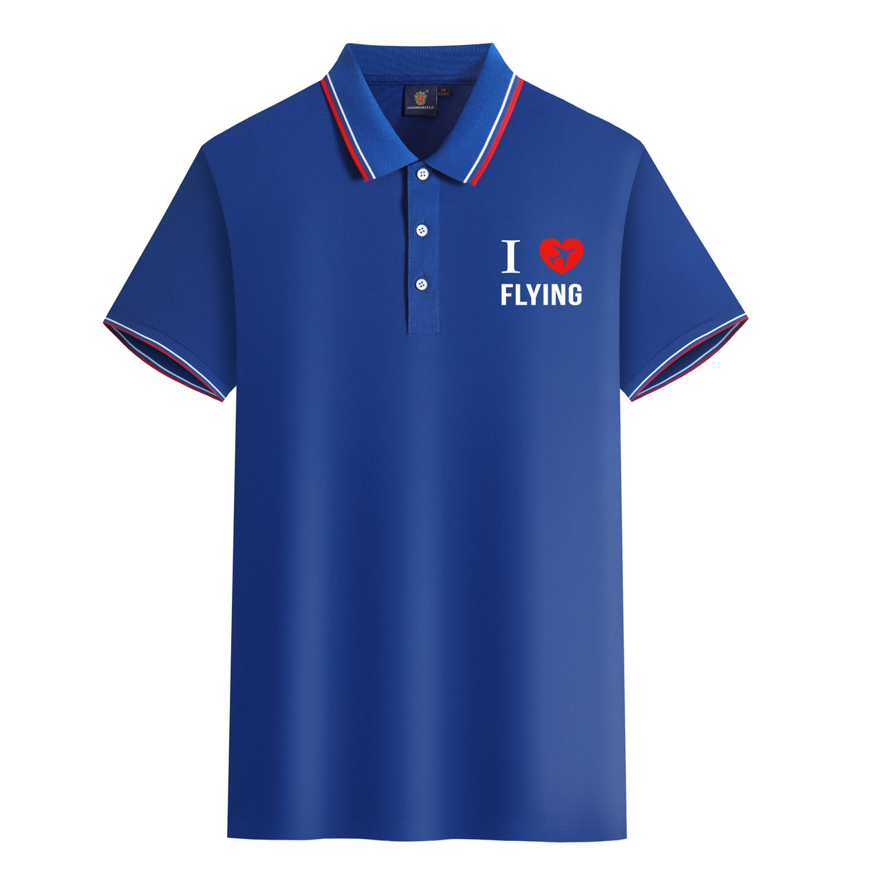 I Love Flying Designed Stylish Polo T-Shirts