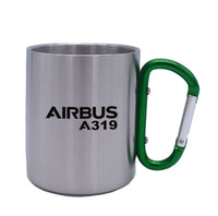Thumbnail for Airbus A319 & Text Designed Stainless Steel Outdoors Mugs