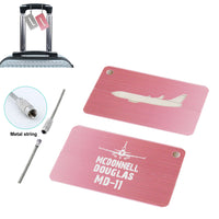 Thumbnail for McDonnell Douglas MD-11 & Plane Designed Aluminum Airplane Luggage Tags