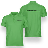 Thumbnail for KISS ME BEFORE FLIGHT Designed Double Side Polo T-Shirts