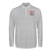 Thumbnail for Rule 1 - Pilot is Always Correct Designed Long Sleeve Polo T-Shirts