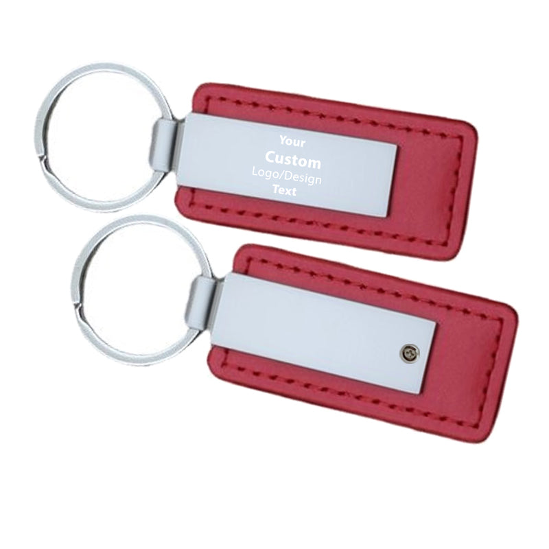 Custom Design Image Logo Faux Leather Key Chains
