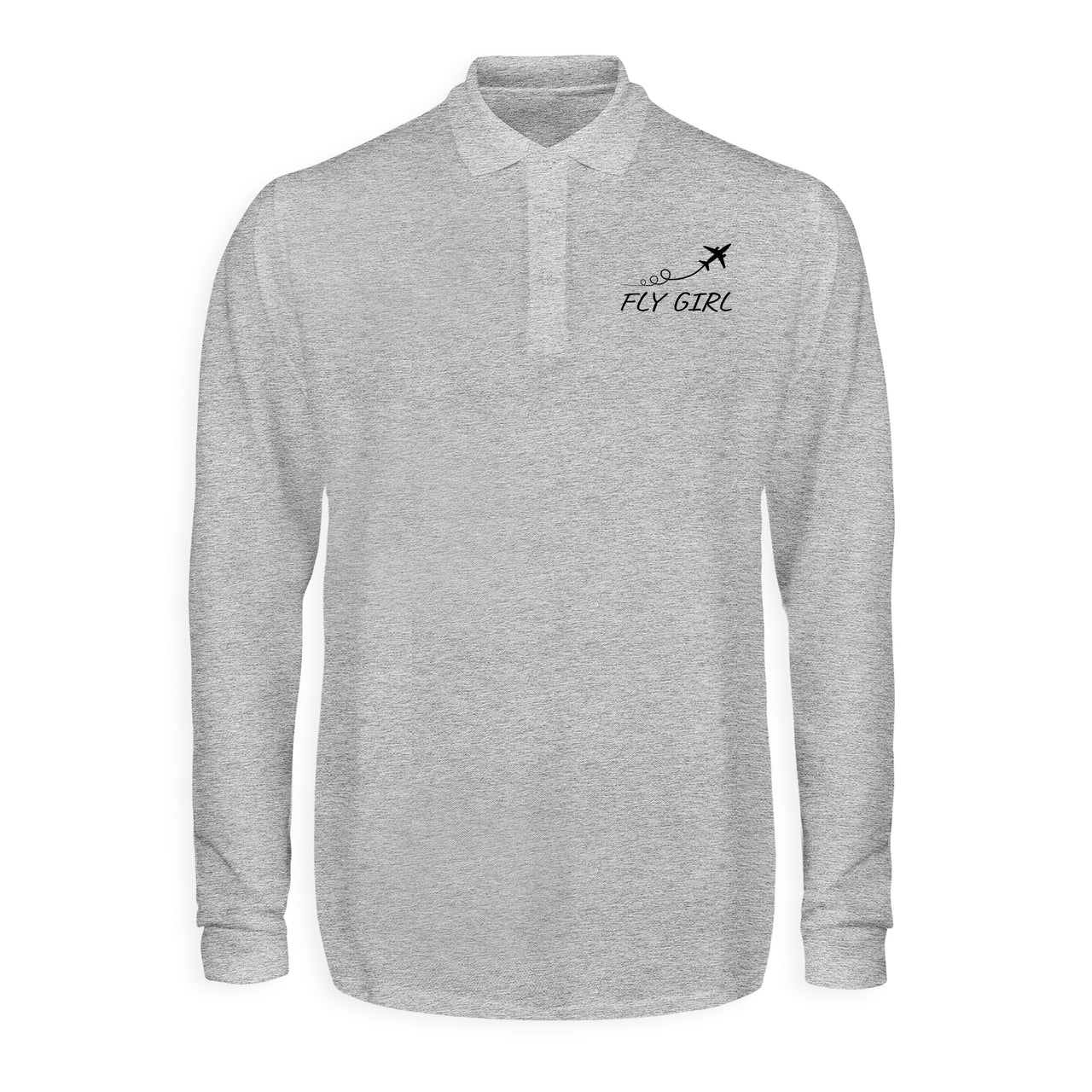 Just Fly It & Fly Girl Designed Long Sleeve Polo T-Shirts