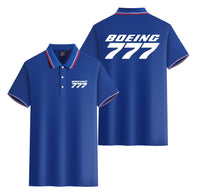 Thumbnail for Boeing 777 & Text Designed Stylish Polo T-Shirts (Double-Side)