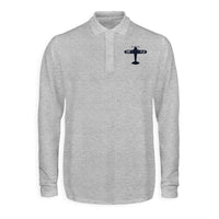 Thumbnail for Eat Sleep Fly & Propeller Designed Long Sleeve Polo T-Shirts