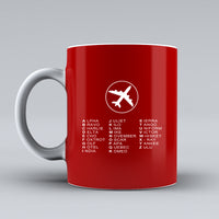 Thumbnail for Aviation Alphabet 2 Designed Ceramic White Mugs