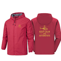 Thumbnail for Keep Calm and Autorotate Designed Rain Jackets & Windbreakers