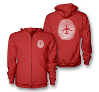 Thumbnail for Aviation Finger Print Designed Zipped Hoodies