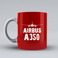 Thumbnail for Airbus A350 & Plane Designed Ceramic White Mugs