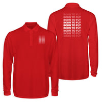 Thumbnail for Born To Fly Opacity Designed Long Sleeve Polo T-Shirts (Double-Side)