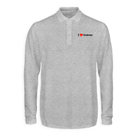 Thumbnail for I Love Embraer Designed Long Sleeve Polo T-Shirts
