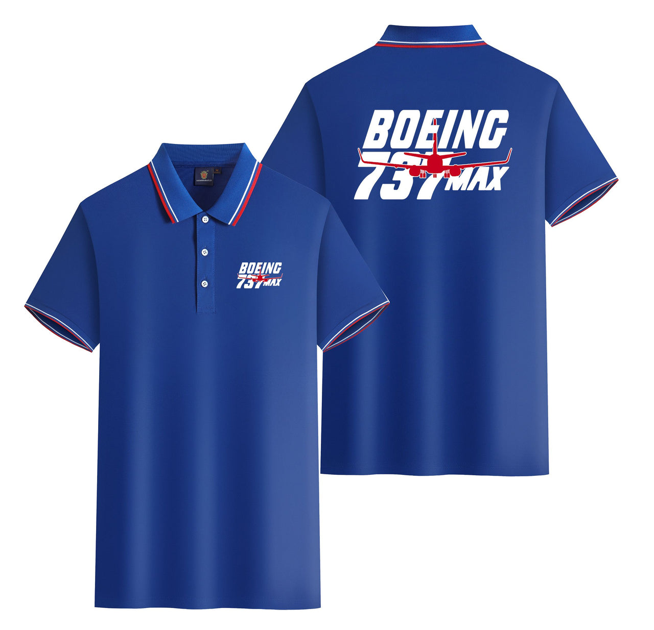 Amazing 737 Max Designed Stylish Polo T-Shirts (Double-Side)