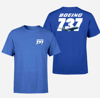 Thumbnail for Super Boeing 737+Text Designed Double-Side T-Shirts