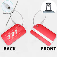 Thumbnail for Flat Colourful 737 Designed Fashion Metal Luggage Tags