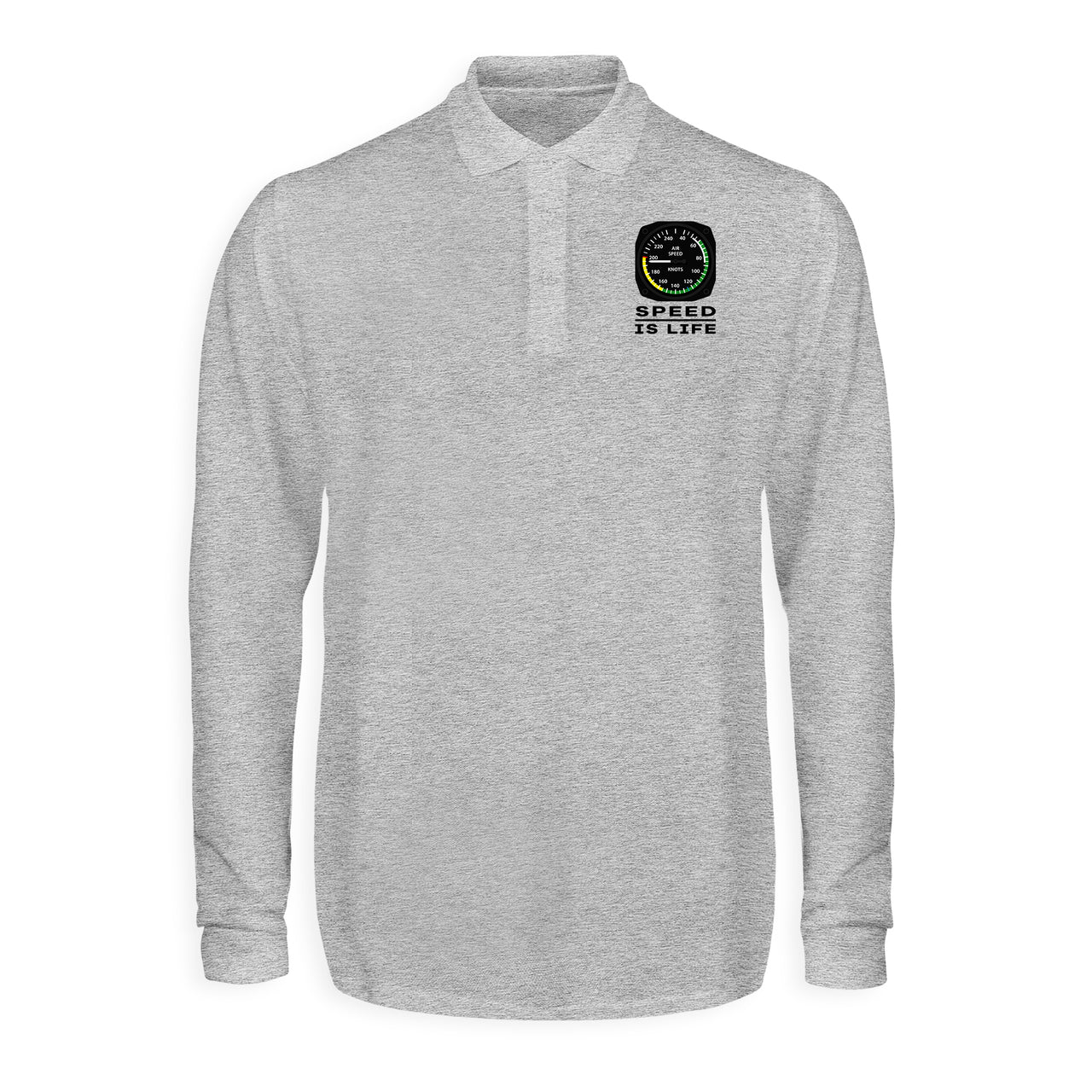 Speed Is Life Designed Long Sleeve Polo T-Shirts