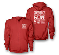 Thumbnail for Airline Pilot Label Designed Zipped Hoodies