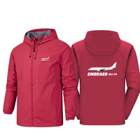 Thumbnail for The Embraer ERJ-175 Designed Rain Jackets & Windbreakers