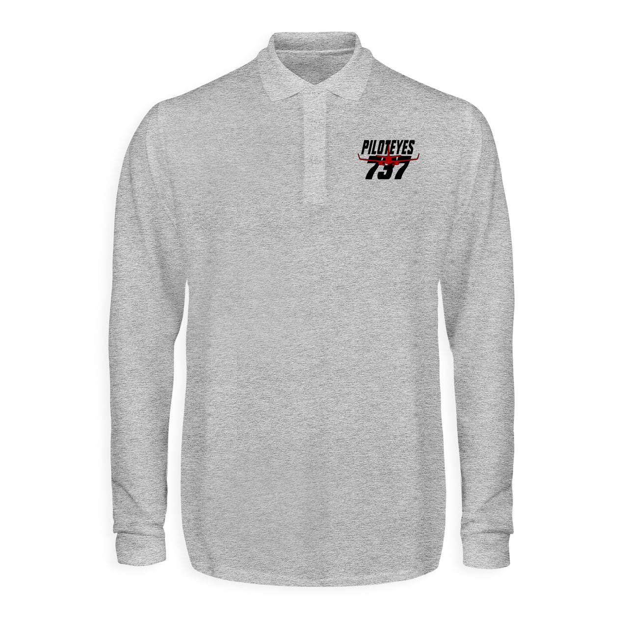 Amazing Piloteyes737 Designed Long Sleeve Polo T-Shirts