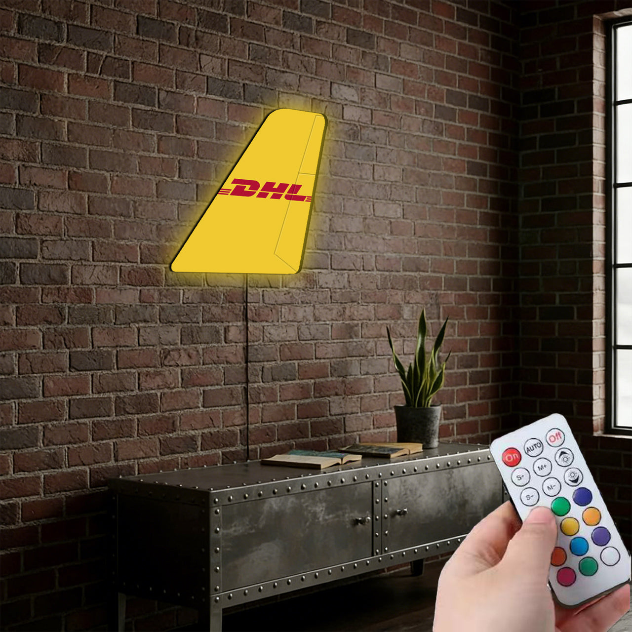 DHL Aviation Designed Metal Wall LED Aircraft Tail