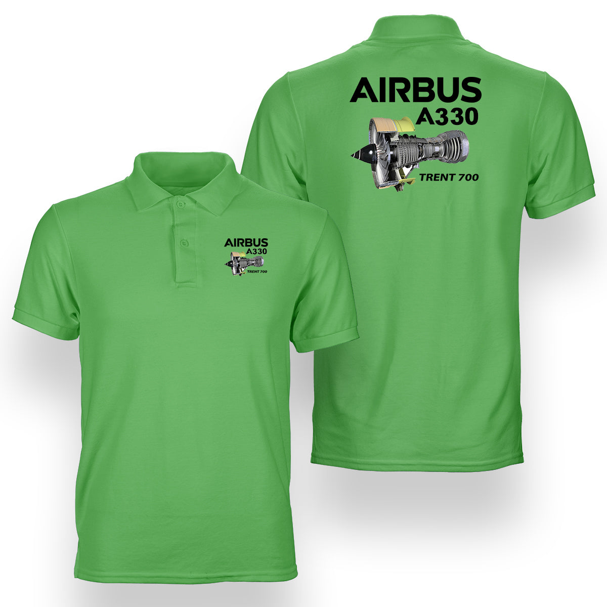 Airbus A330 & Trent 700 Engine Designed Double Side Polo T-Shirts