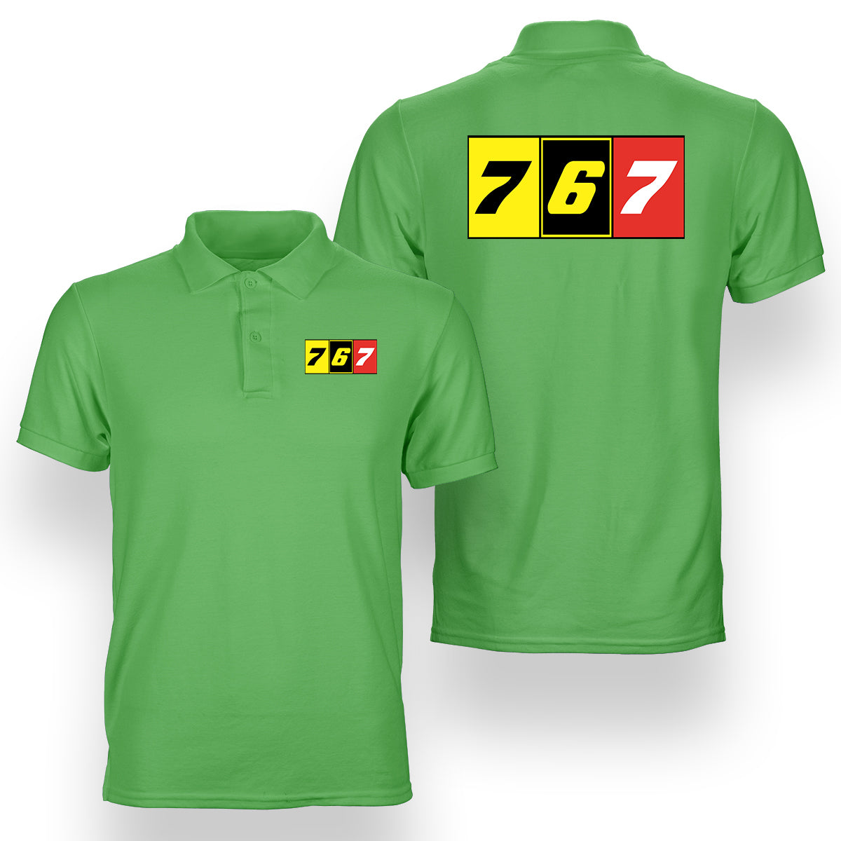 Flat Colourful 767 Designed Double Side Polo T-Shirts