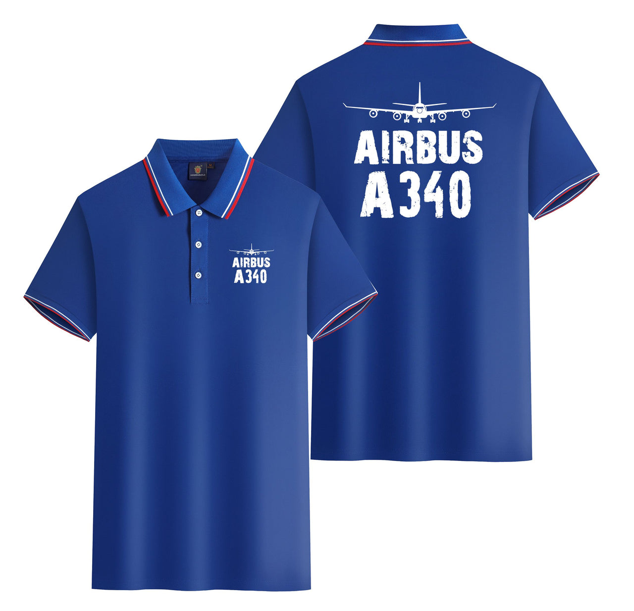 Airbus A340 & Plane Designed Stylish Polo T-Shirts (Double-Side)