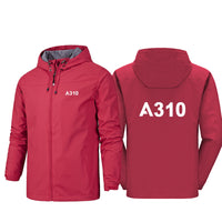 Thumbnail for A310 Flat Text Designed Rain Jackets & Windbreakers