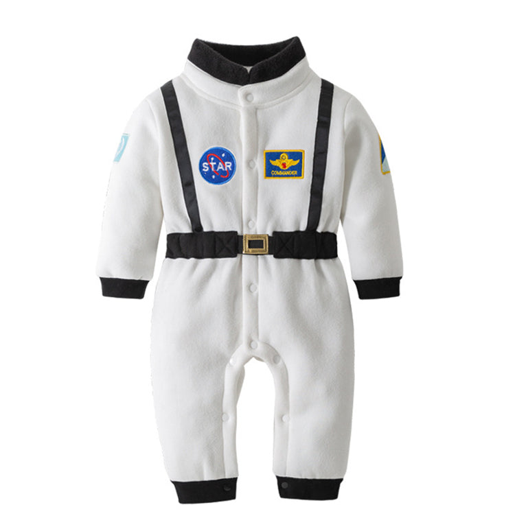 White Star Astronaut Baby Jumpsuits