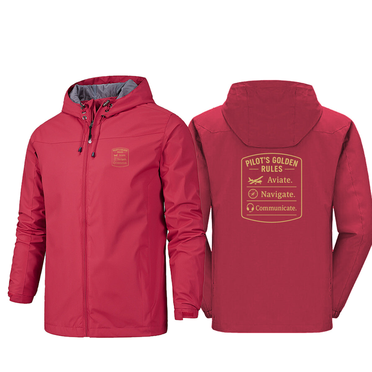 Pilot's Golden Rules Designed Rain Jackets & Windbreakers
