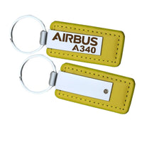 Thumbnail for Airbus A340 & Text Faux Leather Key Chains