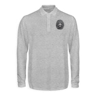 Thumbnail for Aviation Finger Print Designed Long Sleeve Polo T-Shirts