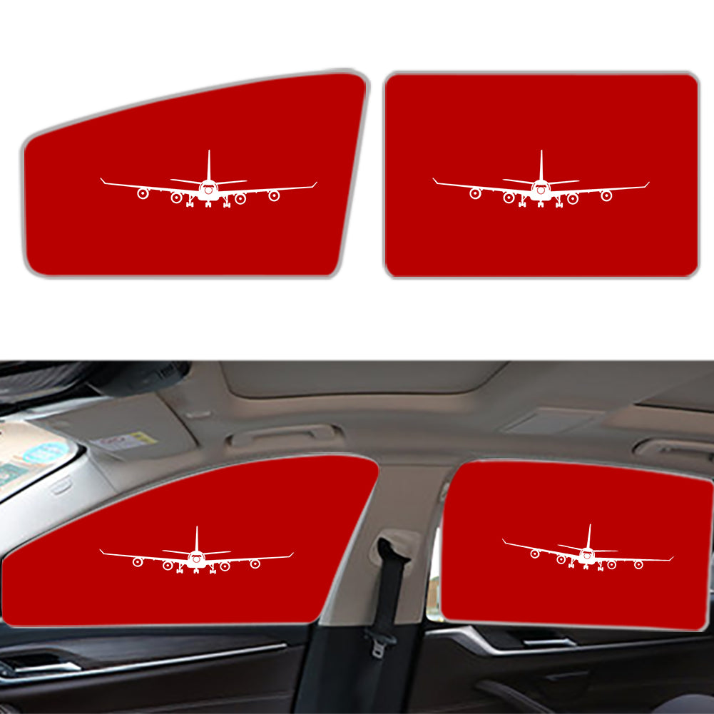 Airbus A340 Silhouette Designed Car Sun Shade (Side window)