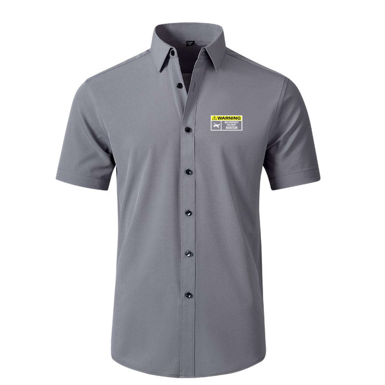 Warning May Constantly Talk About Aviation Designed Short Sleeve Shirts