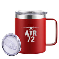 Thumbnail for ATR-72 & Plane Designed Stainless Steel Laser Engraved Mugs