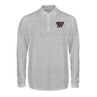 Thumbnail for Amazing Boeing 757 Designed Long Sleeve Polo T-Shirts