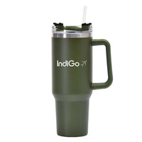 Thumbnail for Indigo Airlines Designed 40oz Stainless Steel Car Mug With Holder