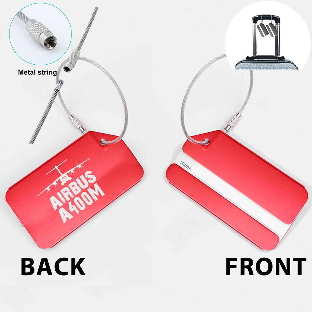 Airbus A400M & Plane Designed Fashion Metal Luggage Tags