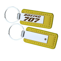 Thumbnail for Boeing 707 & Text Faux Leather Key Chains