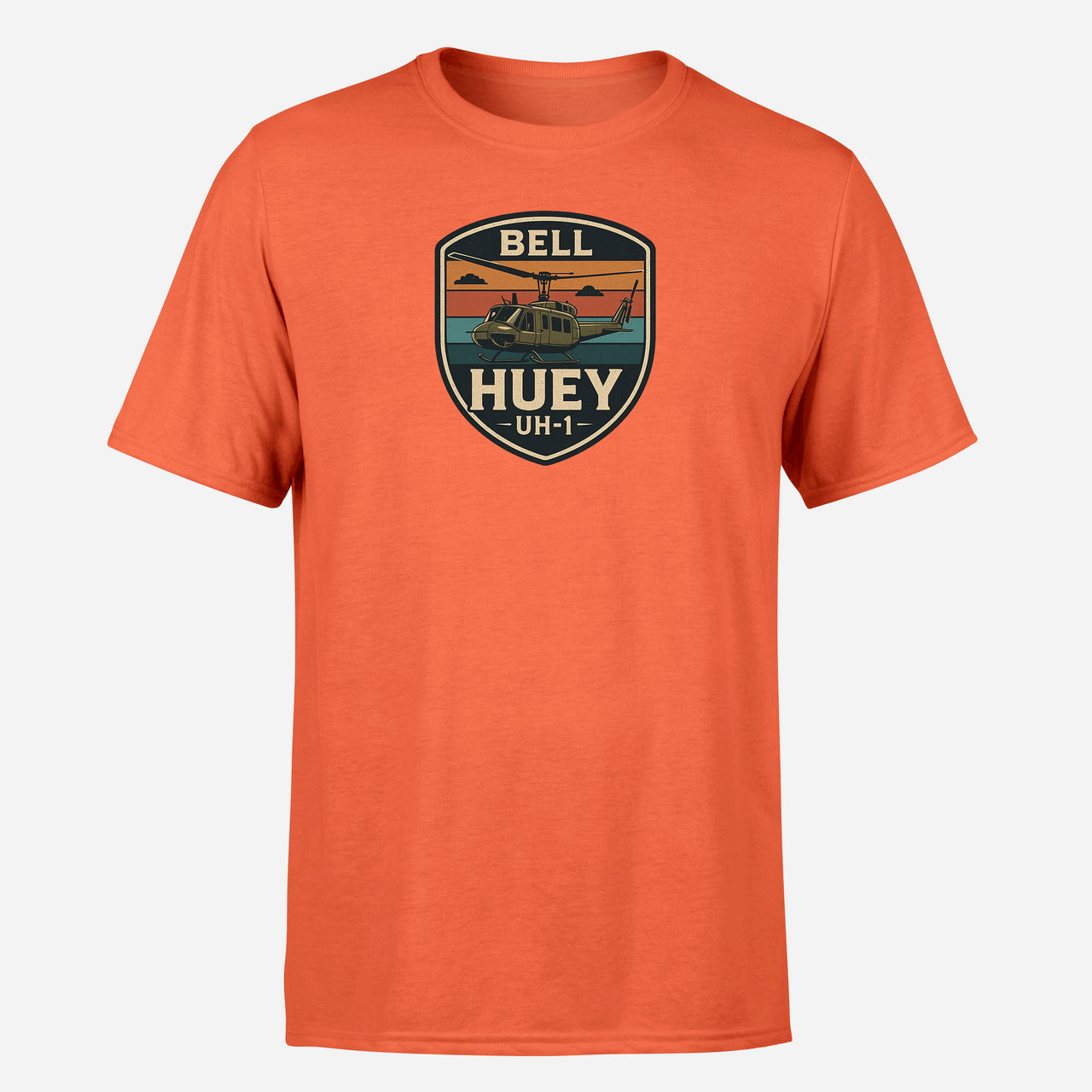 Retro BELL HUEY UH-1 Design Super Quality T-Shirts
