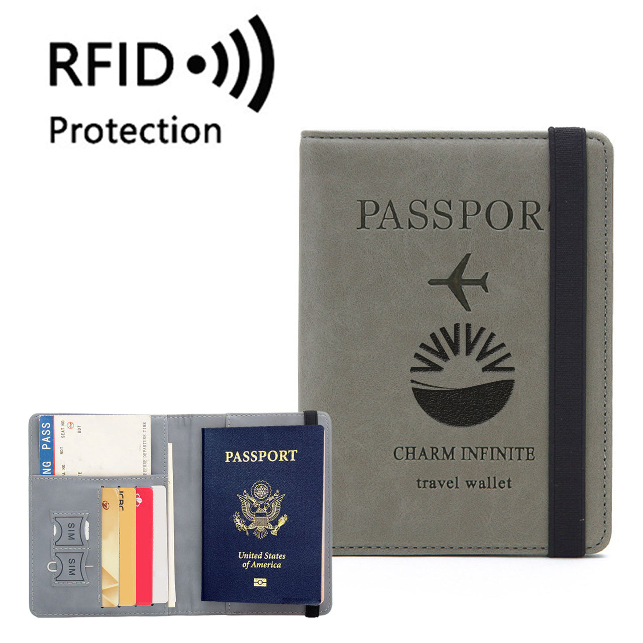 SunExpress Designed Passport Cover Travel Wallet Passport Holder
