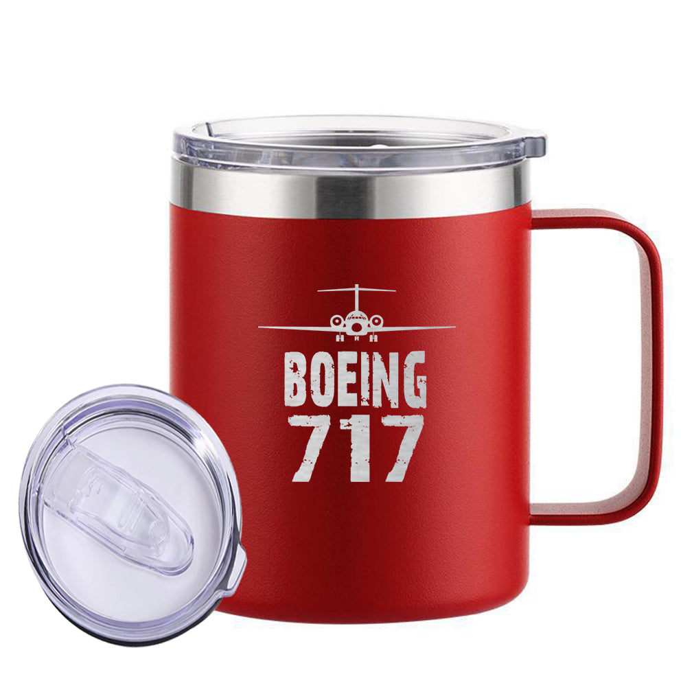 Boeing 717 & Plane Designed Stainless Steel Laser Engraved Mugs