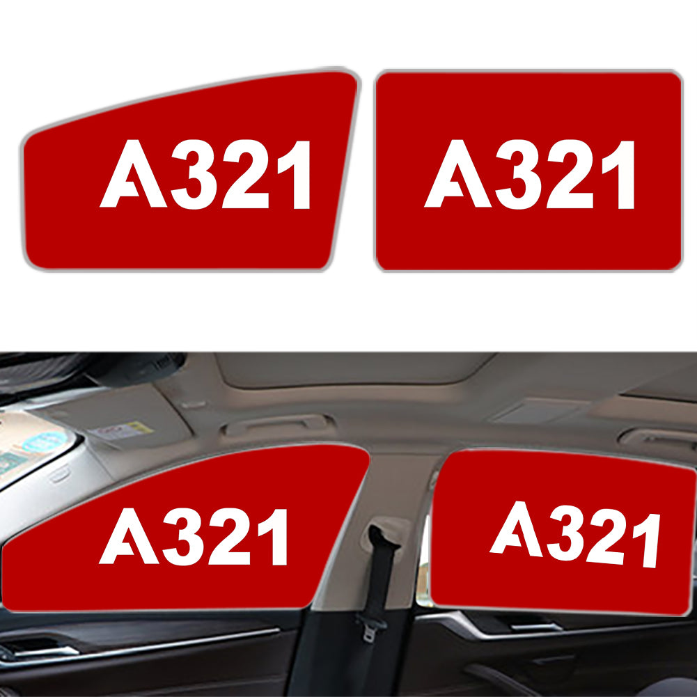 A321 Flat Text Designed Car Sun Shade (Side window)