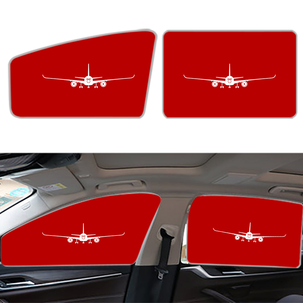 Airbus A350 Silhouette Designed Car Sun Shade (Side window)